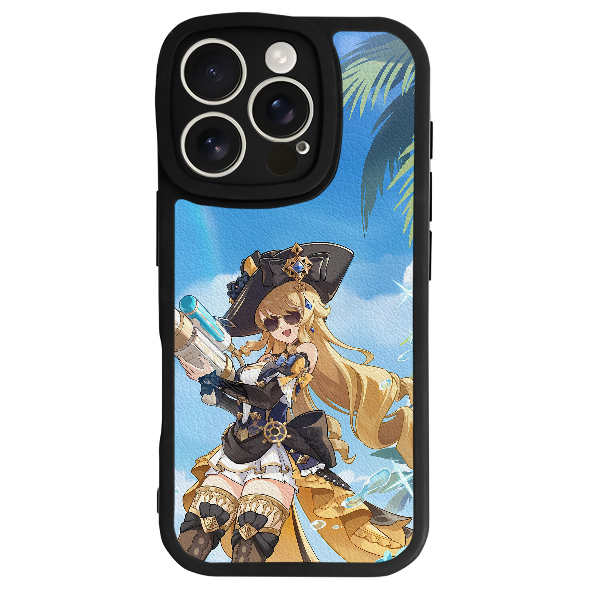 げんし神 genshin 【iPhone 16シリーズ対応】シリコンスマホケース（レザー調） 材質：シリコン